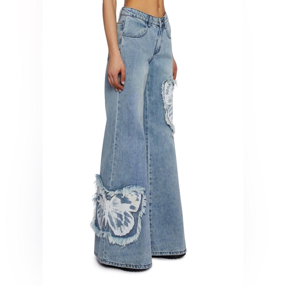 Fashion Nova Light Blue Flare Jeans